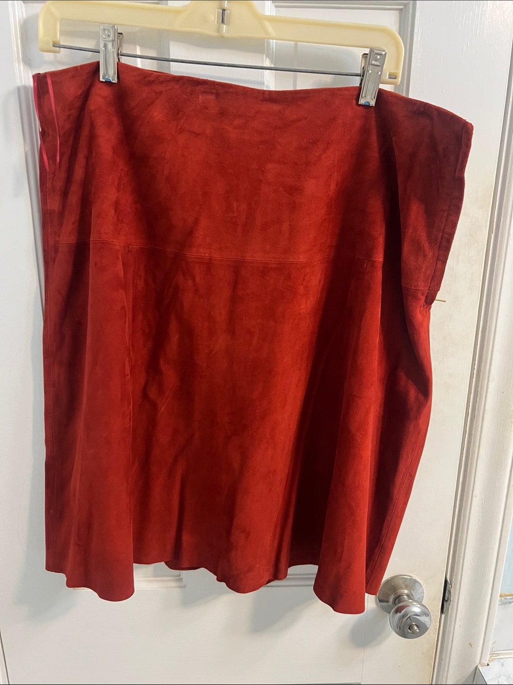 Sundance Red Suede A-Line Skirt